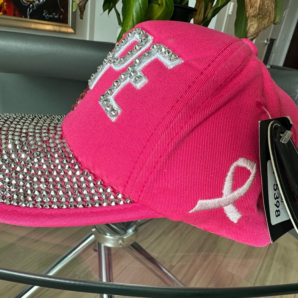 Pink Rhinestone Hope Cap - Picture 2 of 8
